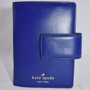 Vintage Kate Spade 6-Ring Refillable Planner in Blue & Green - Leather Journal